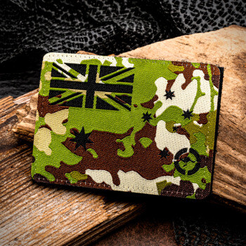 Australian camouflage embroidered patch featuring the Union Jack and Southern Cross stars.